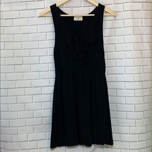 Everly Black Ruffled Bodice Tank‎ Dress Size S